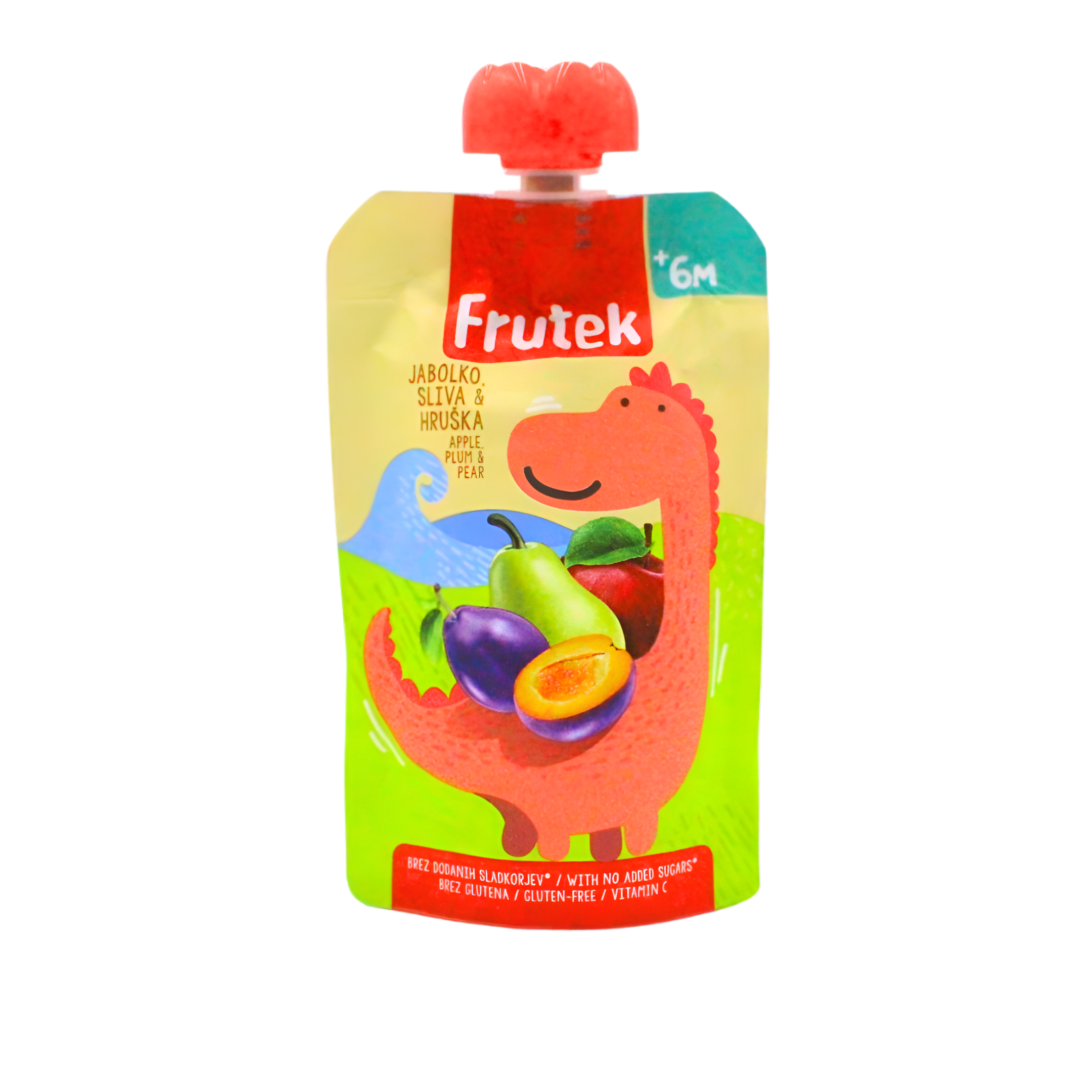 139-1 (1) Frutek kašica u vrećici od jabuke,šljive i kruške,6+mj, 100g - Image 1