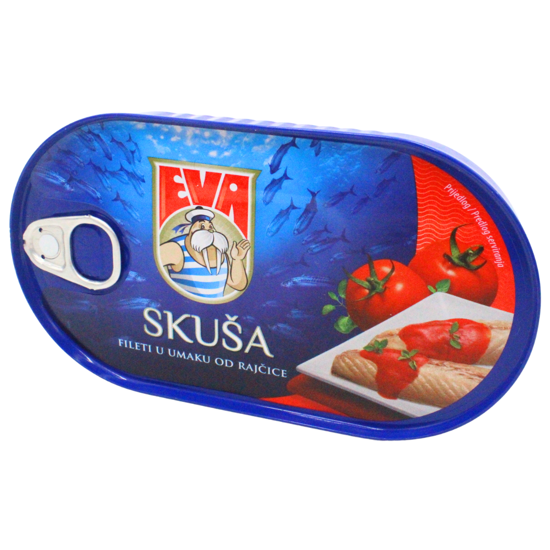 167 Skuša fileti u umaku od paradajza 170g Eva - Image 1