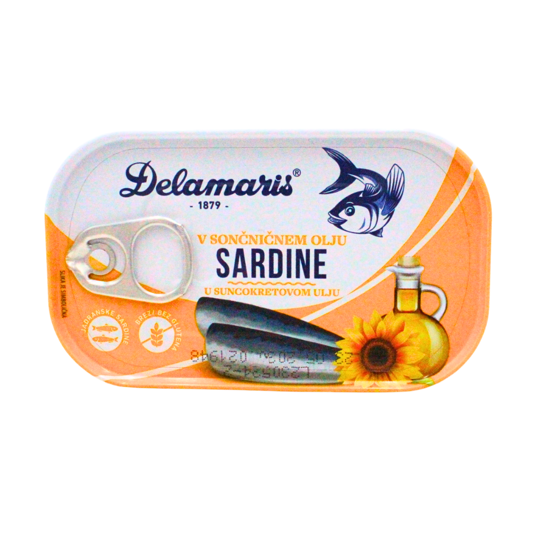 172 Sardina u suncokretovom ulju 90g Delamaris - Image 1
