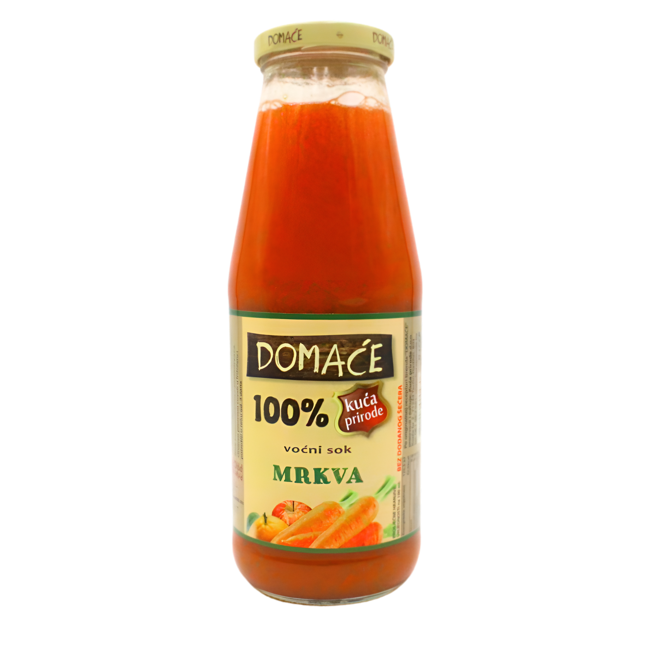 211-1 Sok voćni mrkva 100% 720ml Domaće - Image 1