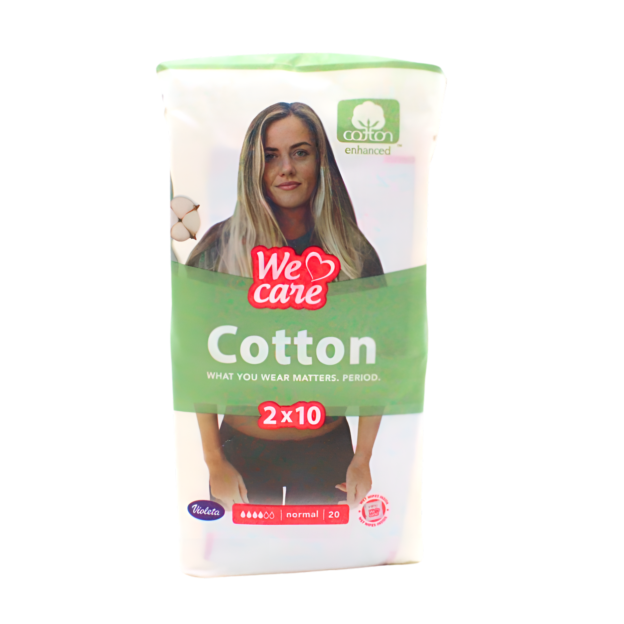 353-1 We care Cotton higijenski ulošci normal,20kom - Image 1