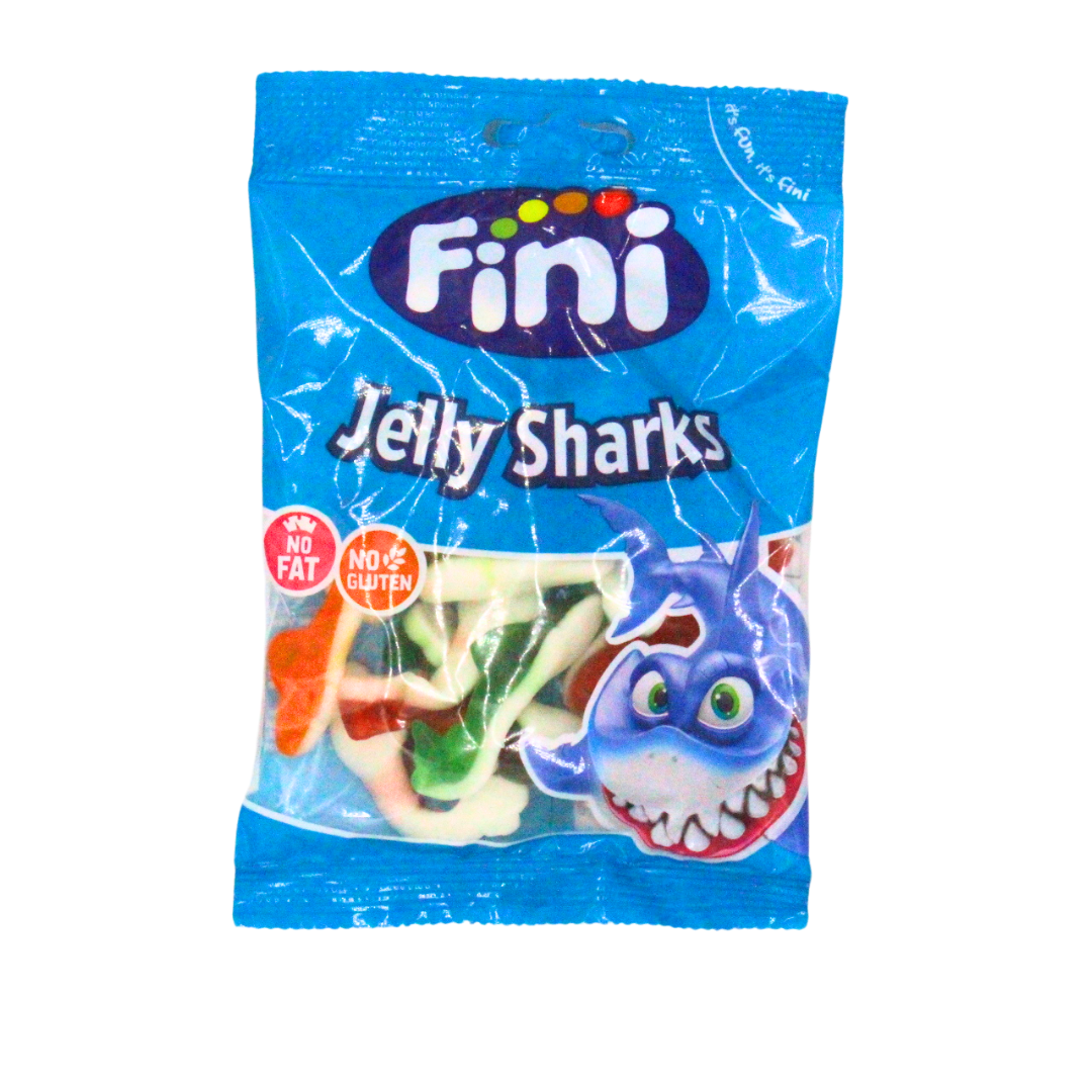 70 (1) Gumene bombone Jelly Sharks ,100g Fini - Image 1