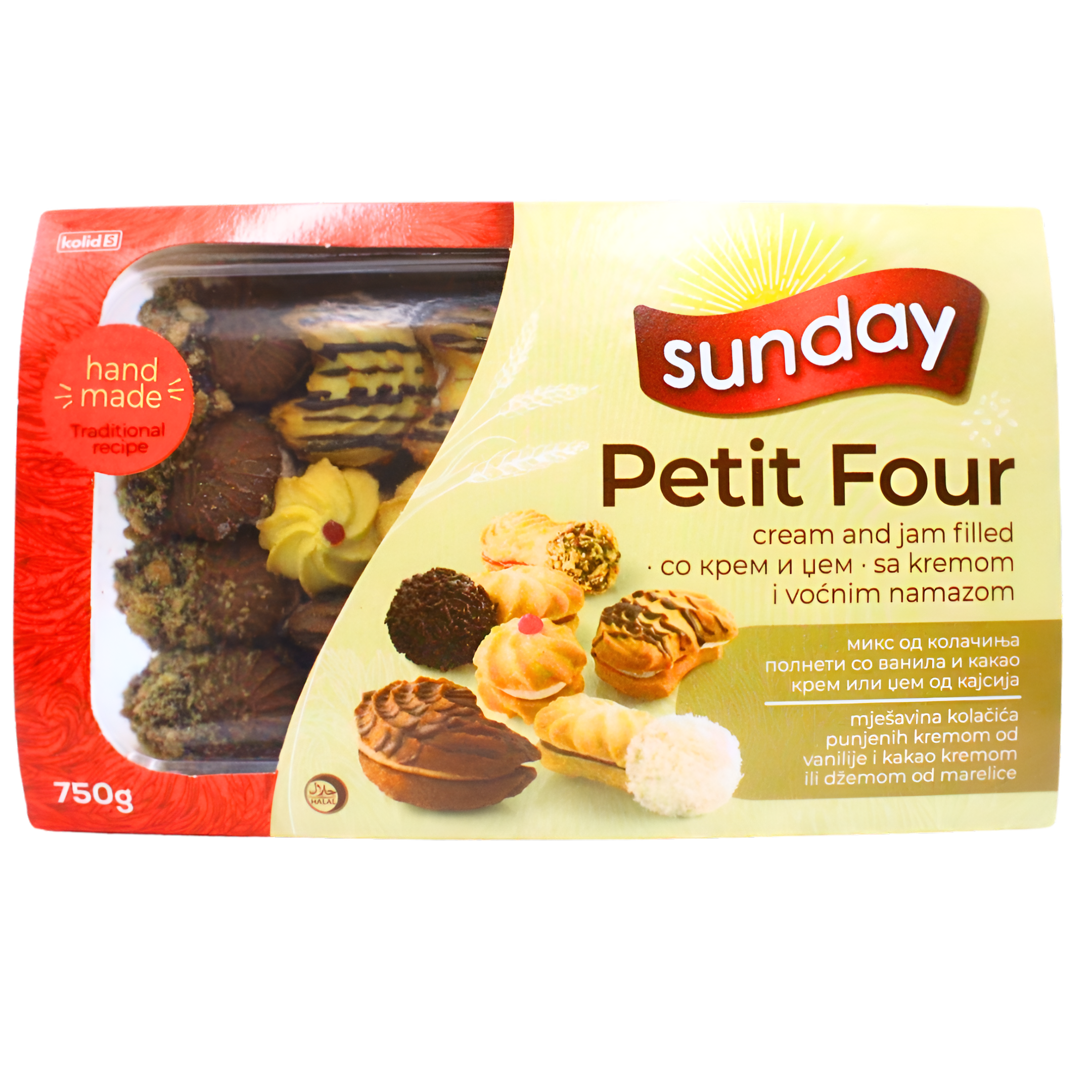 204 Mješavina kolača punjenih kremom,Sunday 750 g - Image 1