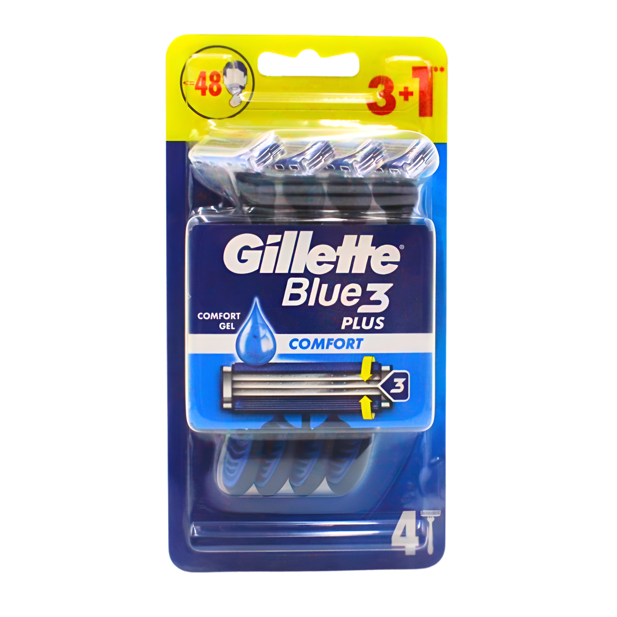 415-1 Gillette Blue 3 Comfort jednokratni brijači, 4kom - Image 1