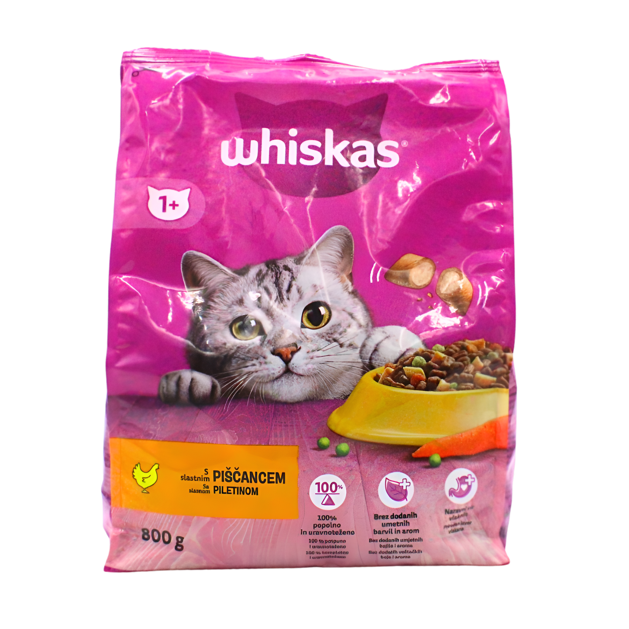 419-1 Suha hrana za odrasle mačke piletina,Whiskas 800g - Image 1