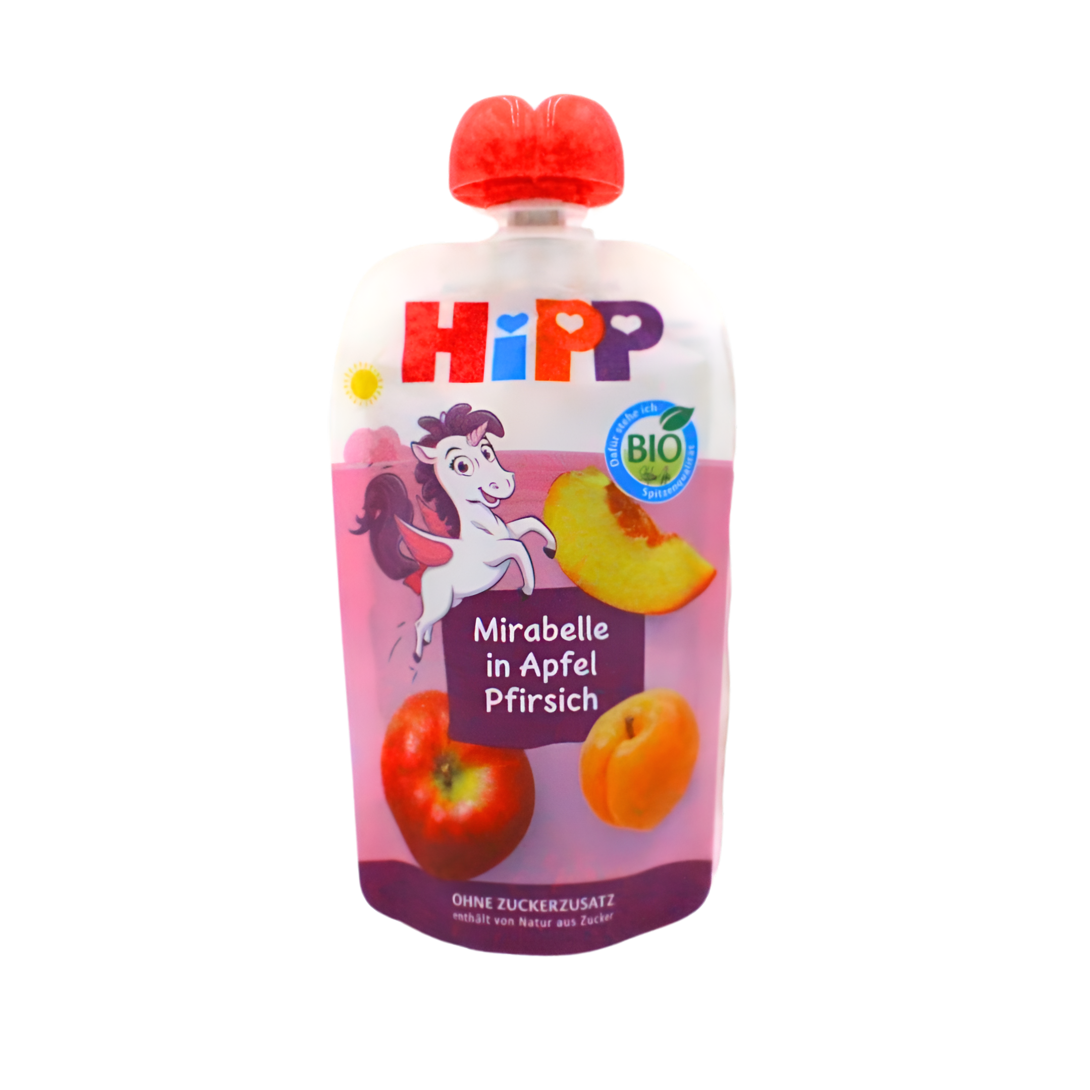 433-1 Hippis Bio kašica u vrećici-šljiva,jabuka i breskva 12+mj.100g - Image 1