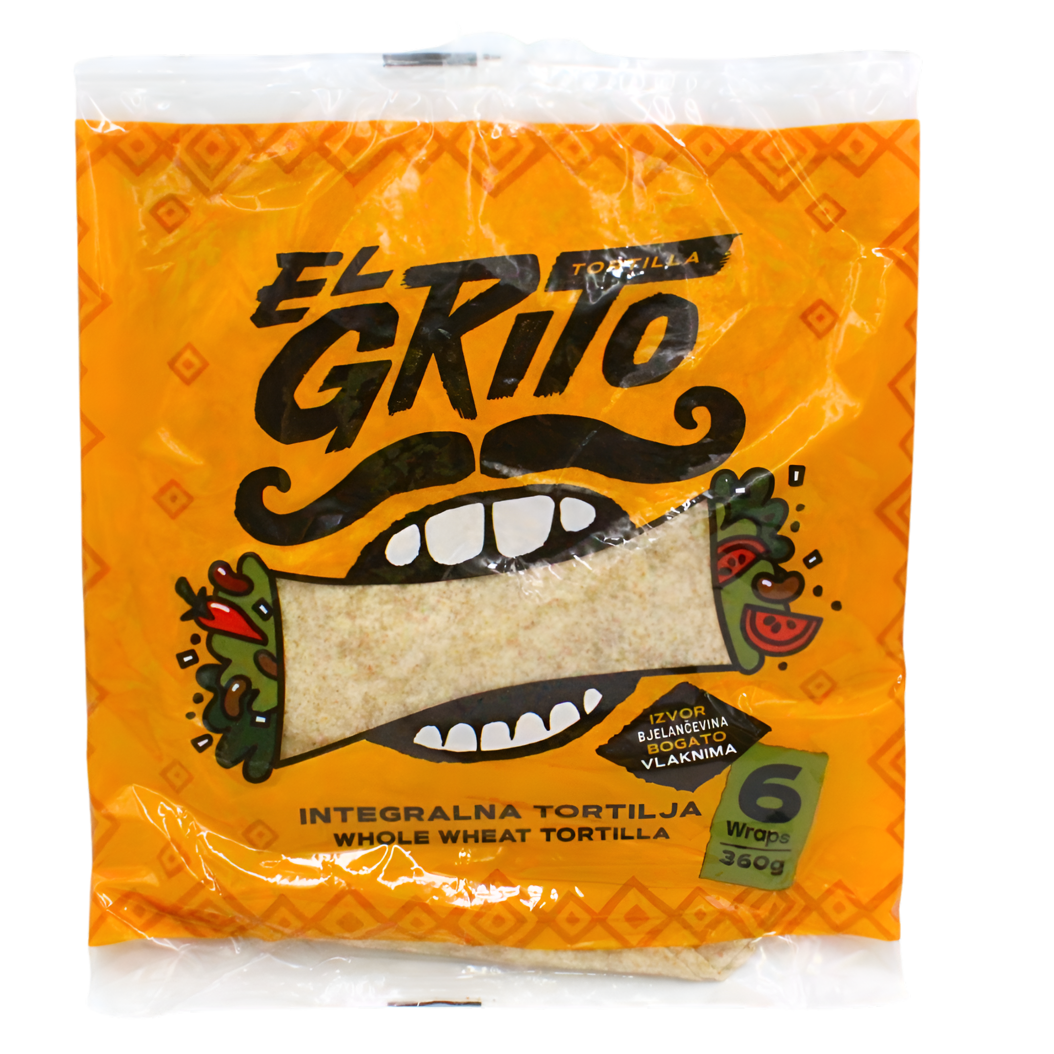459-1 Tortilja integralna 6kom,360g El Grito - Image 1