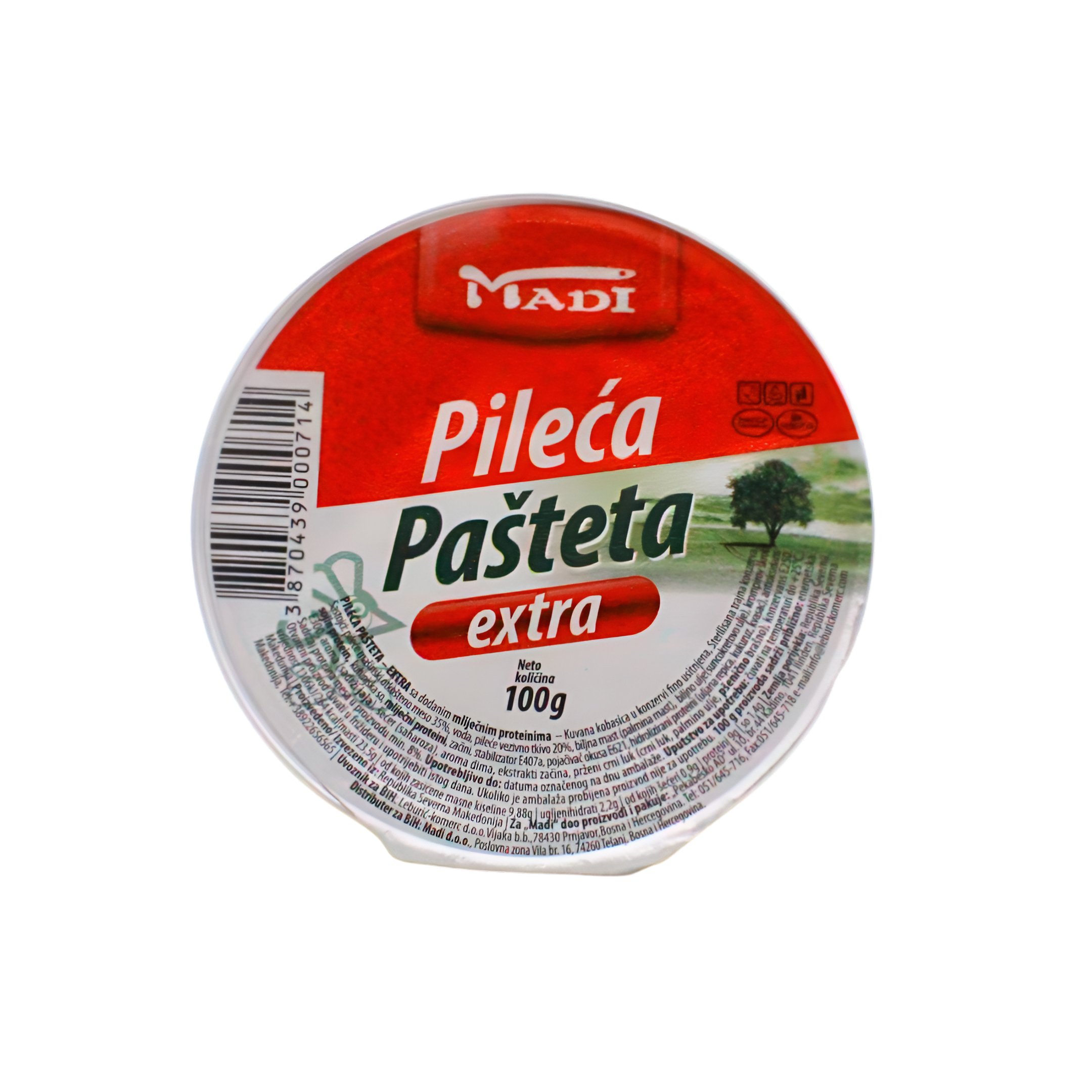 415-1 Pašteta pileća extra 100g Madi - Image 1