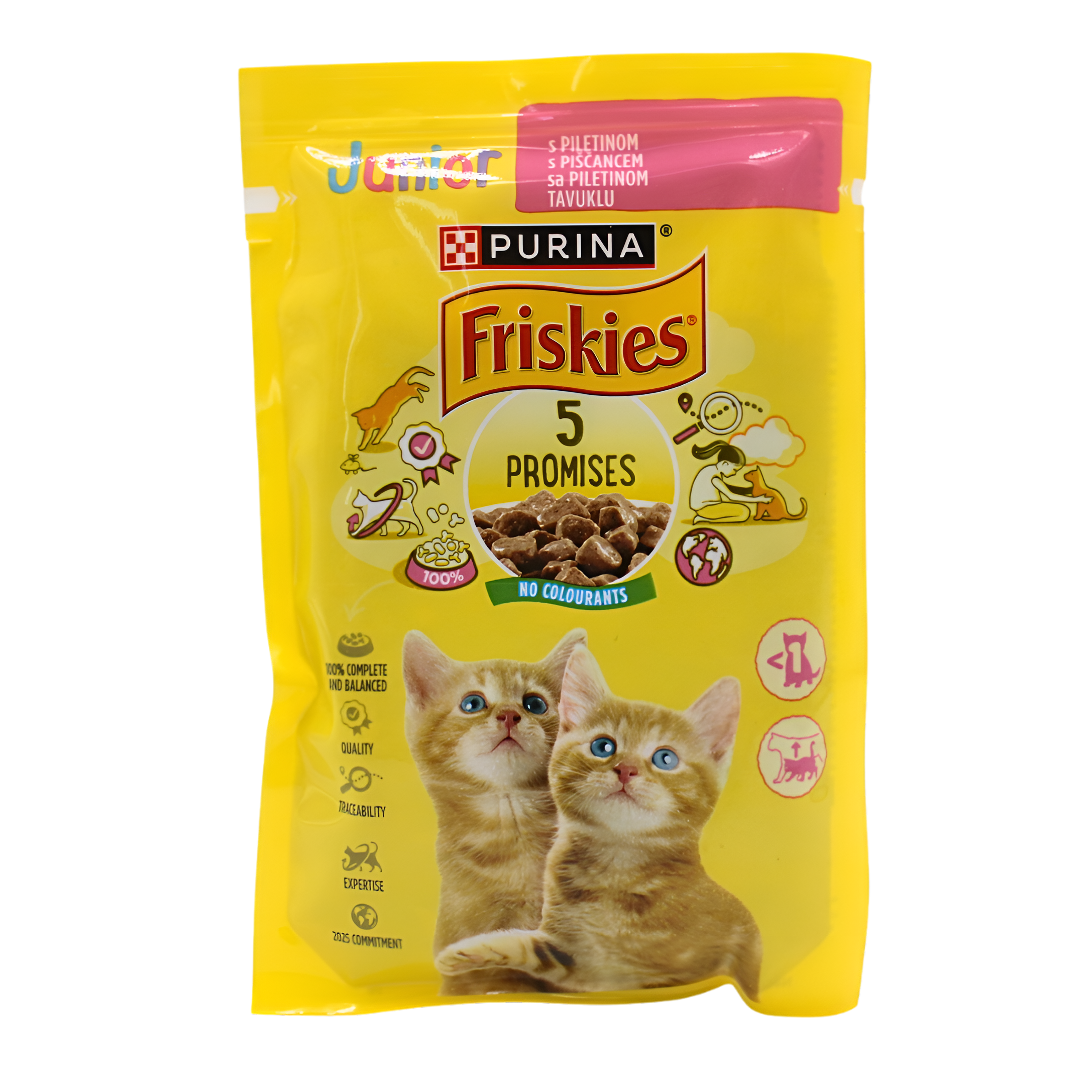 493-1 Hrana za mačke junior piletina 85g Friskies - Image 1