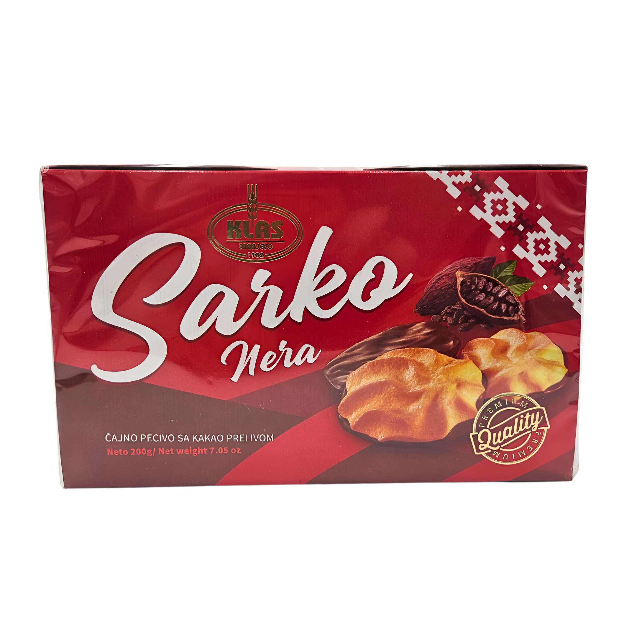 80 Čajno pecivo sa kakao prelivom,Sarko nera-200g,Klas - Image 1