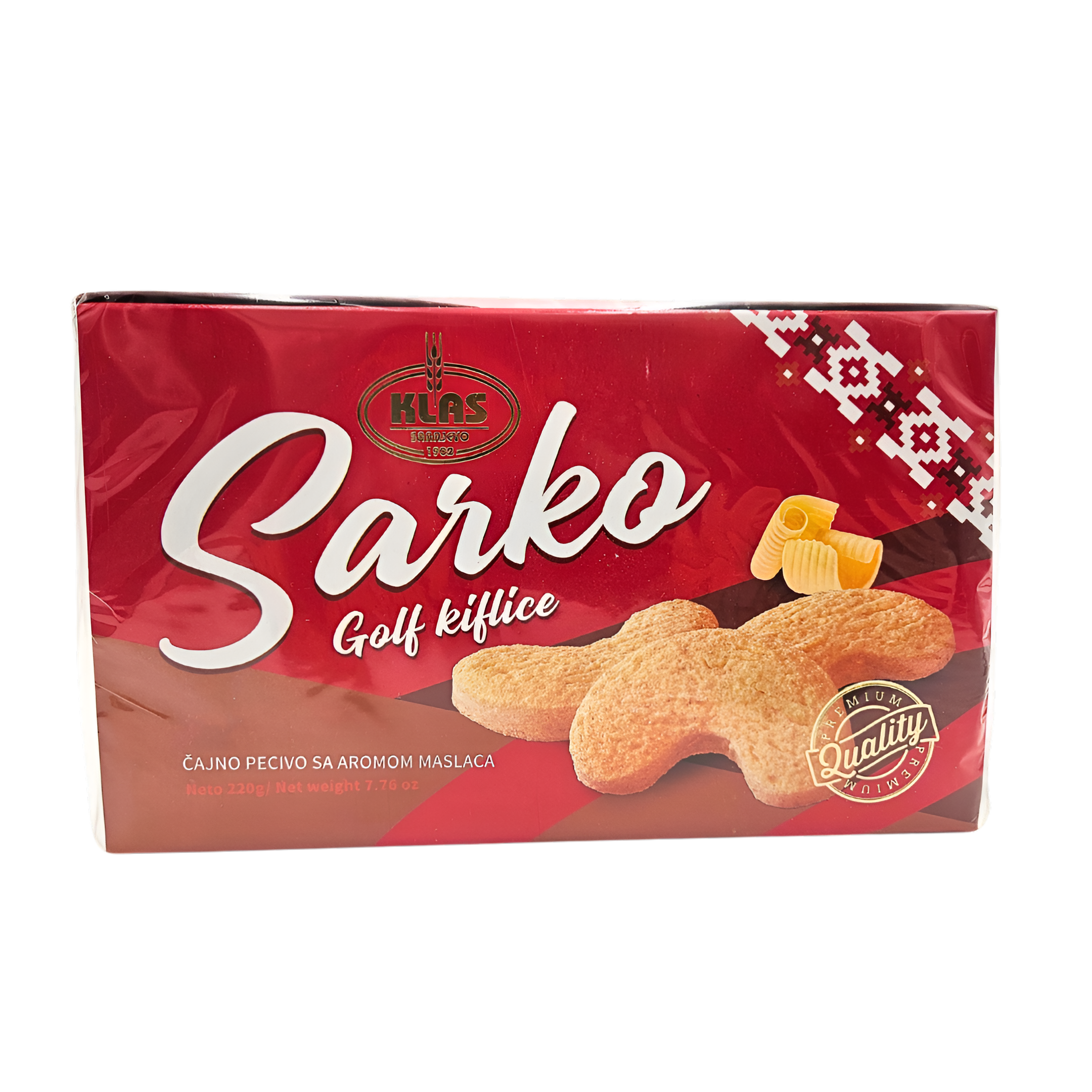 81 Čajno pecivo sa aromom maslaca,Sarko Golf kiflice 220g,Klas - Image 1
