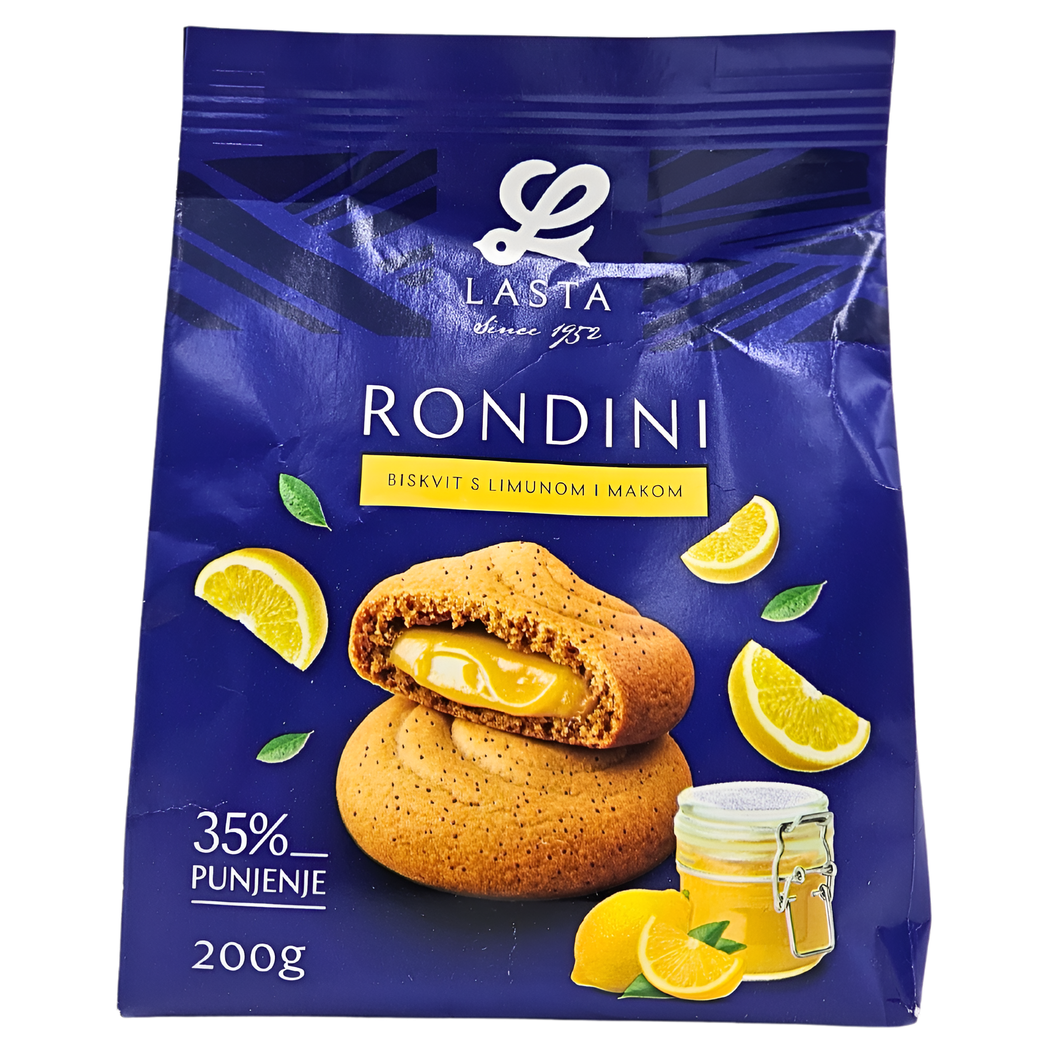 142-1 Lasta biskvit s limunom i makom Rondini 200g - Image 1