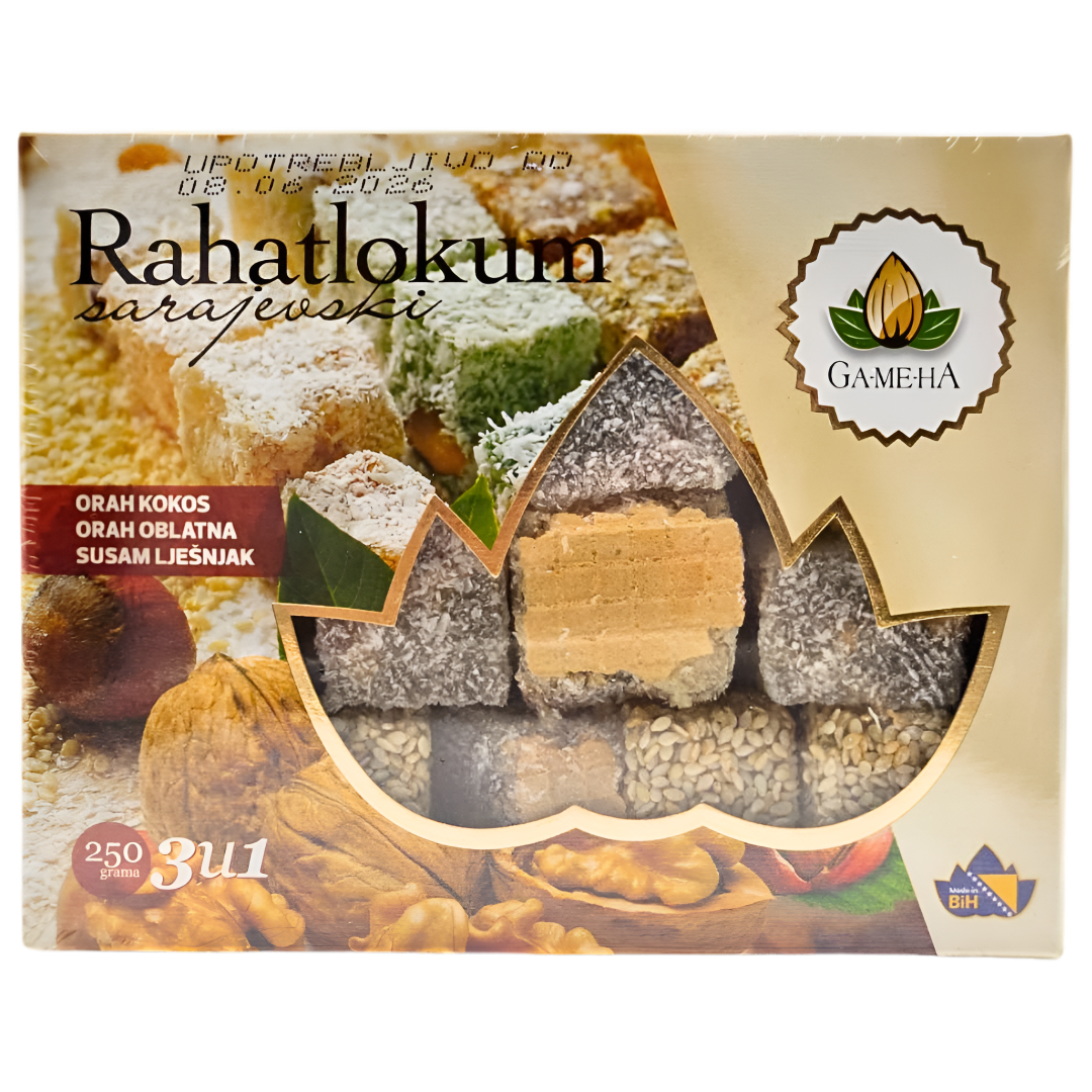 SLIKA 1 Rahatlokum orah,kokos 250 g Gameha - Image 1