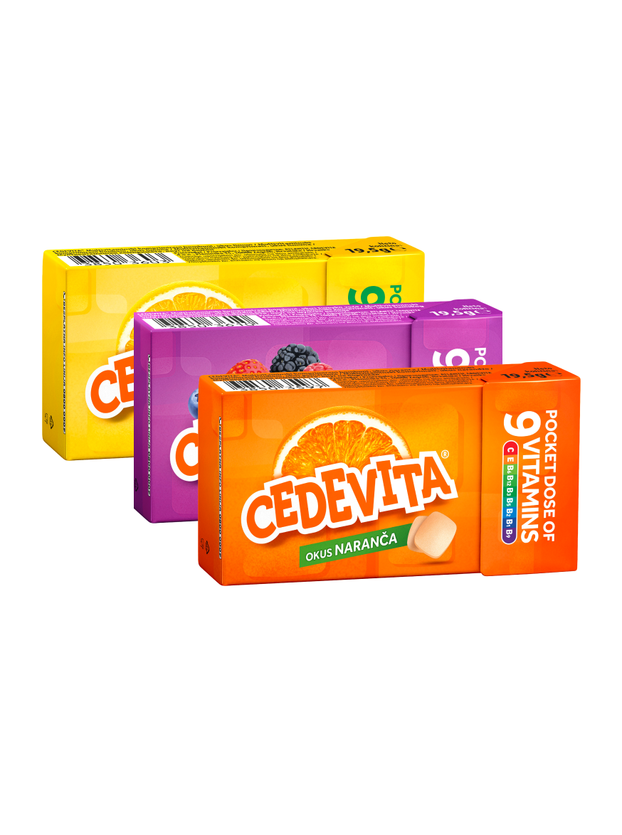bombon-box Cedevita mix bombone limun, narandža, šumsko voće 3x18g ,54 g - Image 1